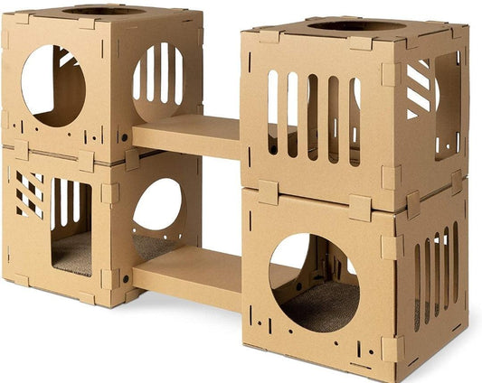 Modular Cardboard Cat & Rabbit House | Luxury Home Accessories | Heulog Glow