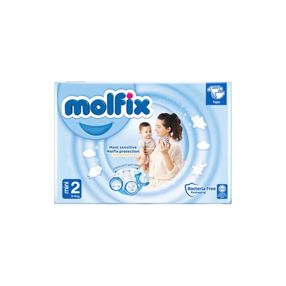Molfix Mini Size 2 - 80 nappies | Luxury Home Accessories | Heulog Glow