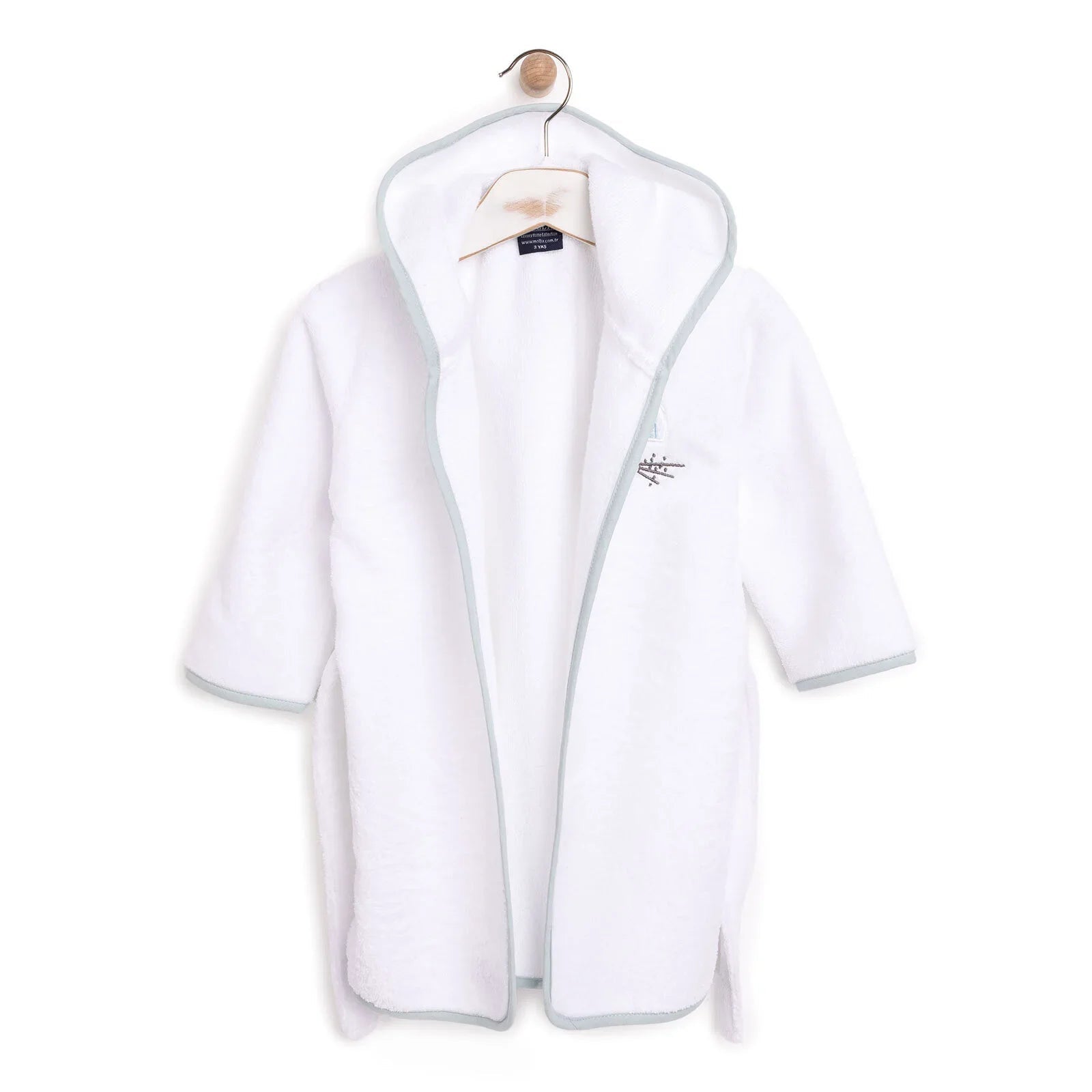 Mollia Boy Baby Bathrobe - White | Luxury Home Accessories | Heulog Glow