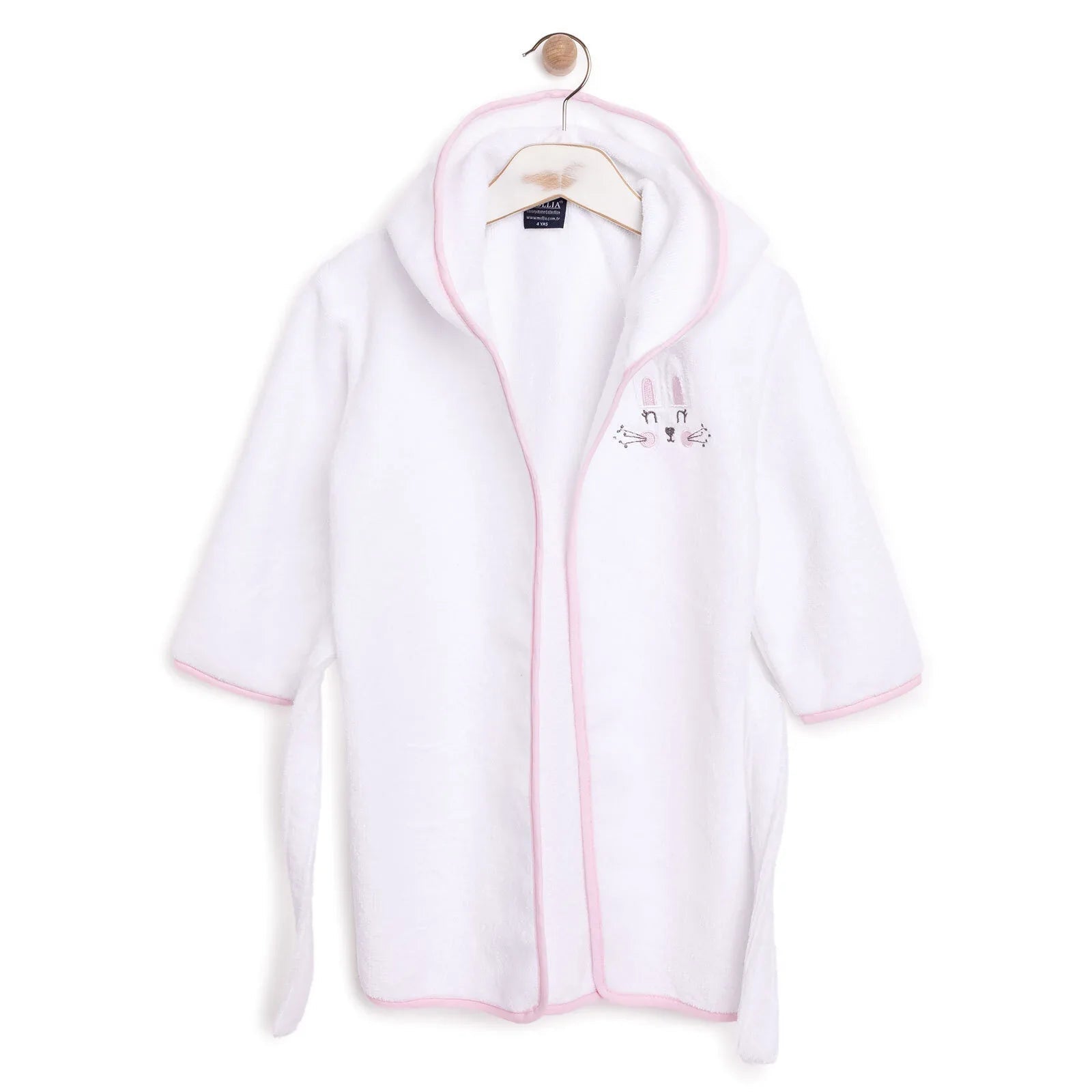 Mollia Girl Baby Bathrobe - White | Luxury Home Accessories | Heulog Glow