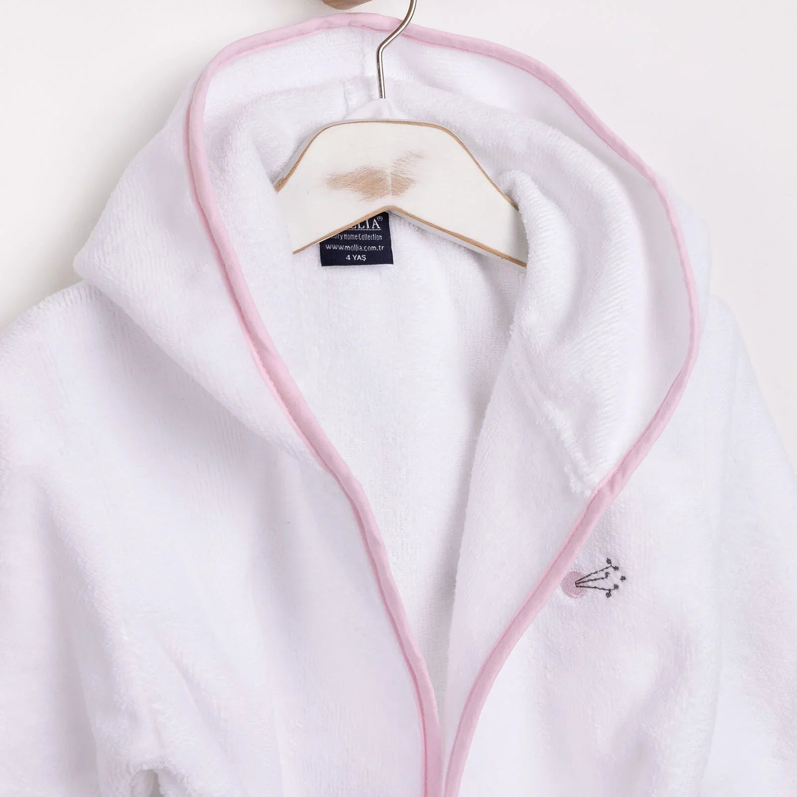 Mollia Girl Baby Bathrobe - White | Luxury Home Accessories | Heulog Glow