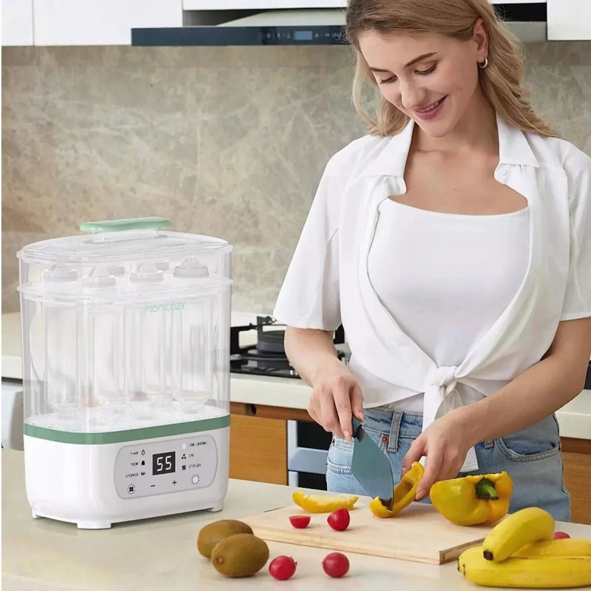 Momcozy 8-1 Bottle Steriliser & Dryer | Luxury Home Accessories | Heulog Glow