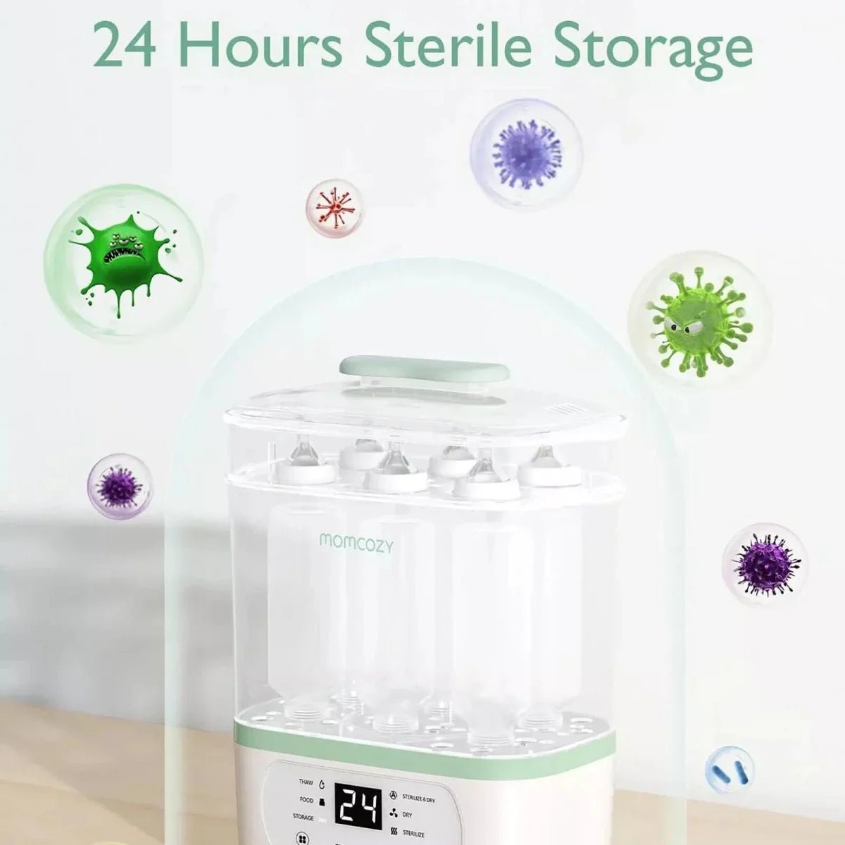 Momcozy 8-1 Bottle Steriliser & Dryer | Luxury Home Accessories | Heulog Glow
