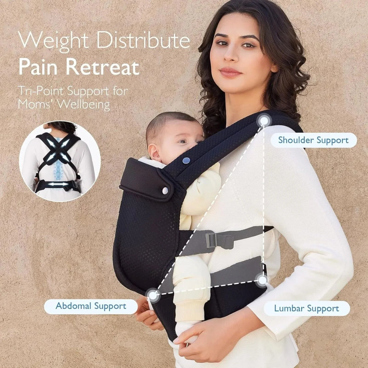 Momcozy Baby Carrier Newborn to Toddler Air Mesh - Black | Luxury Home Accessories | Heulog Glow