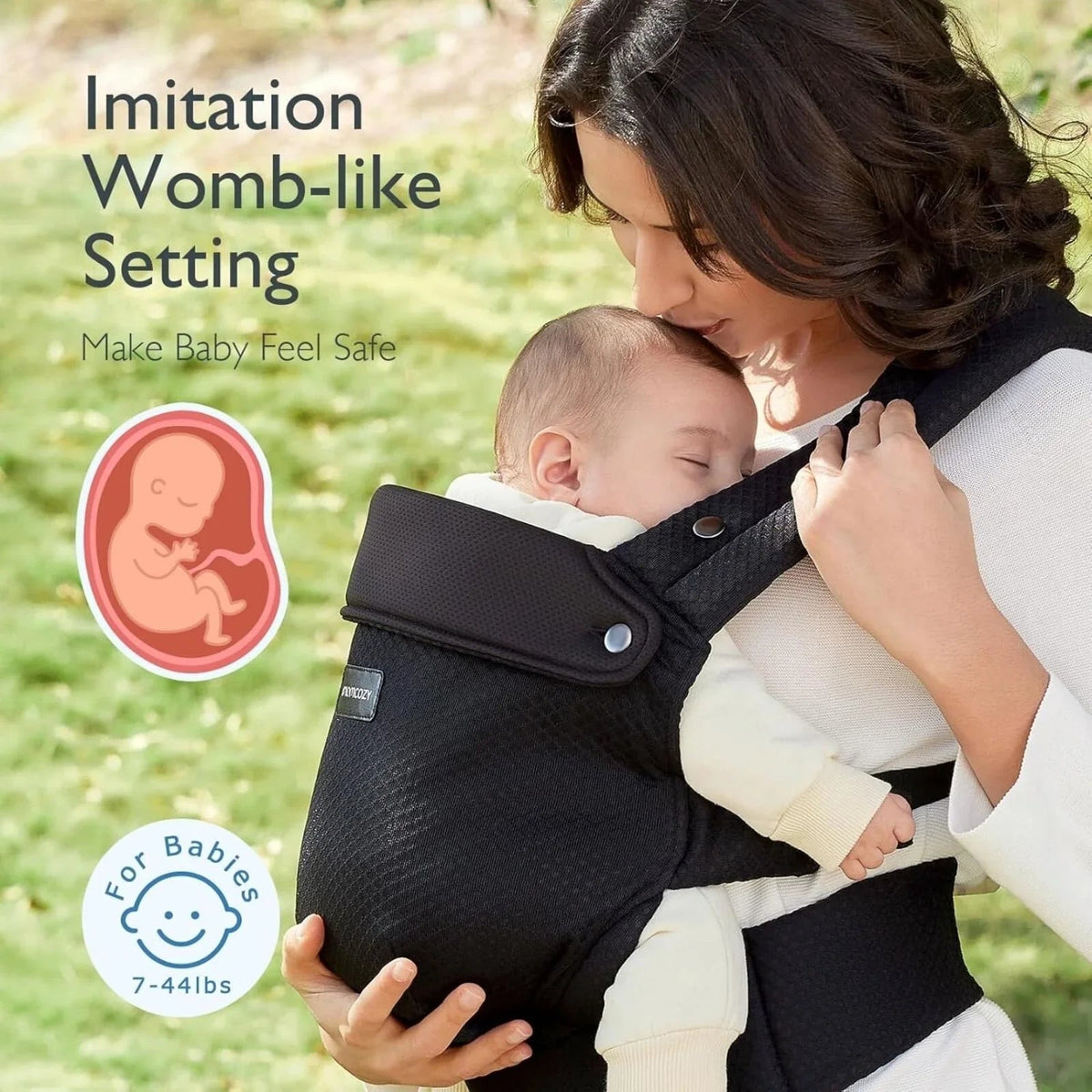 Momcozy Baby Carrier Newborn to Toddler Air Mesh - Black | Luxury Home Accessories | Heulog Glow