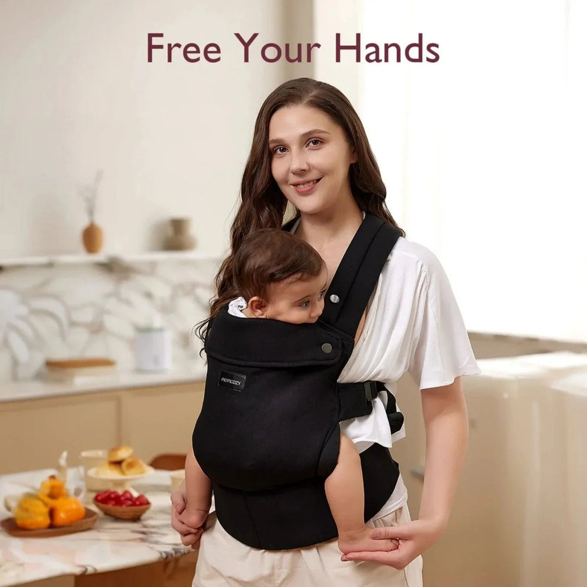 Momcozy Baby Carrier Newborn to Toddler Cotton - Black | Luxury Home Accessories | Heulog Glow