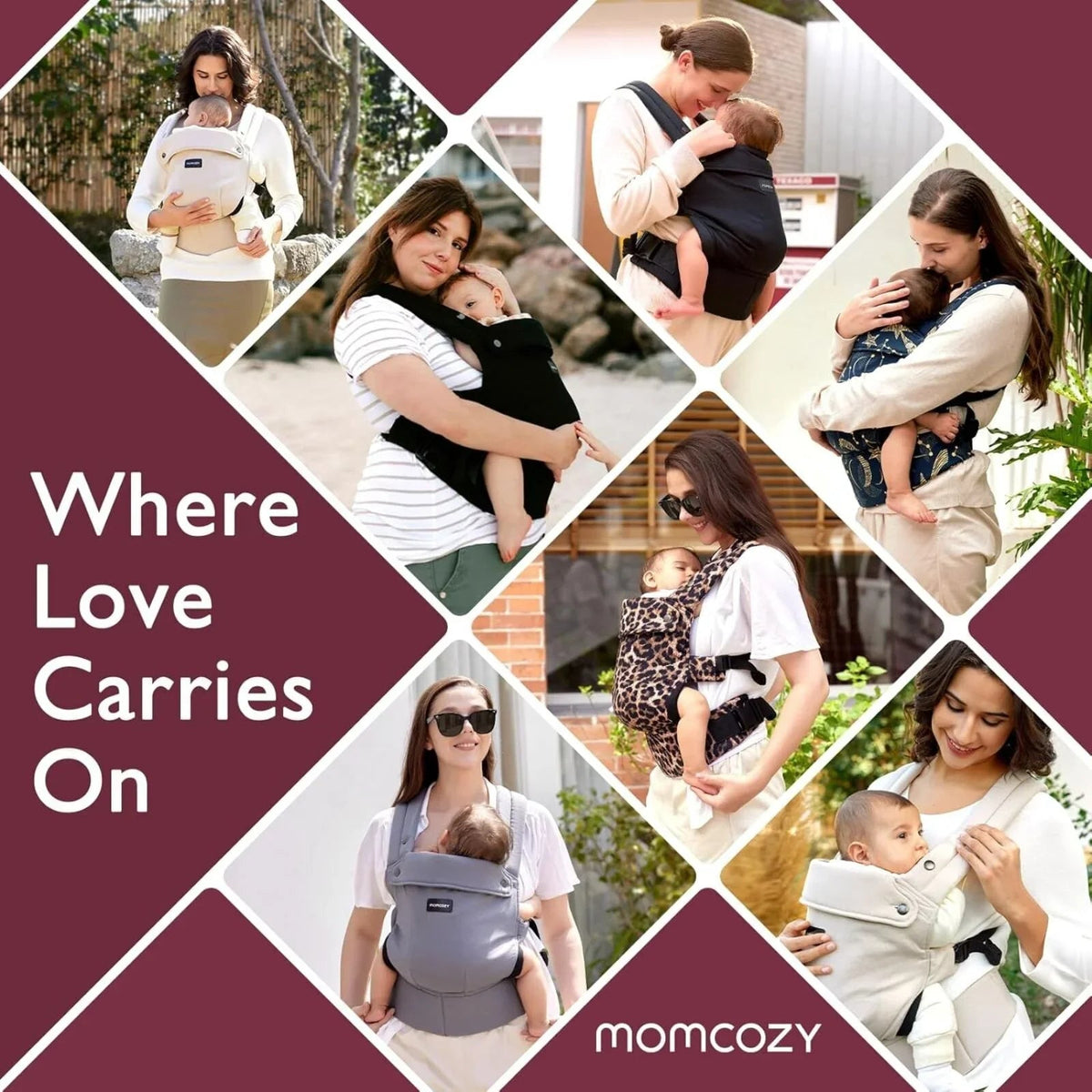 Momcozy Baby Carrier Newborn to Toddler Cotton - Black | Luxury Home Accessories | Heulog Glow