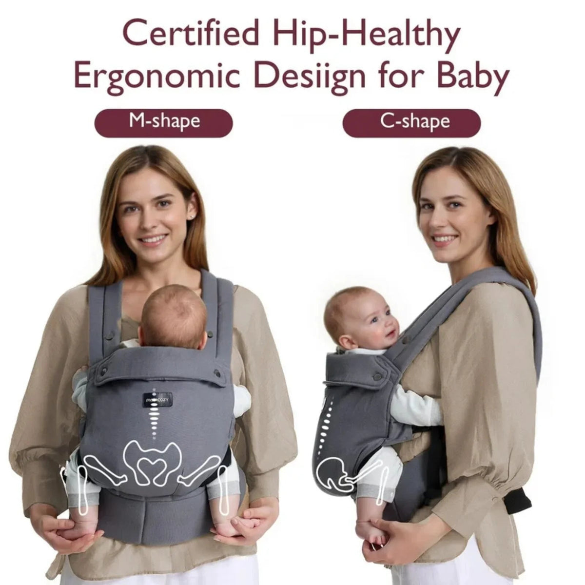 Momcozy Baby Carrier Newborn to Toddler Cotton - Grey | Luxury Home Accessories | Heulog Glow