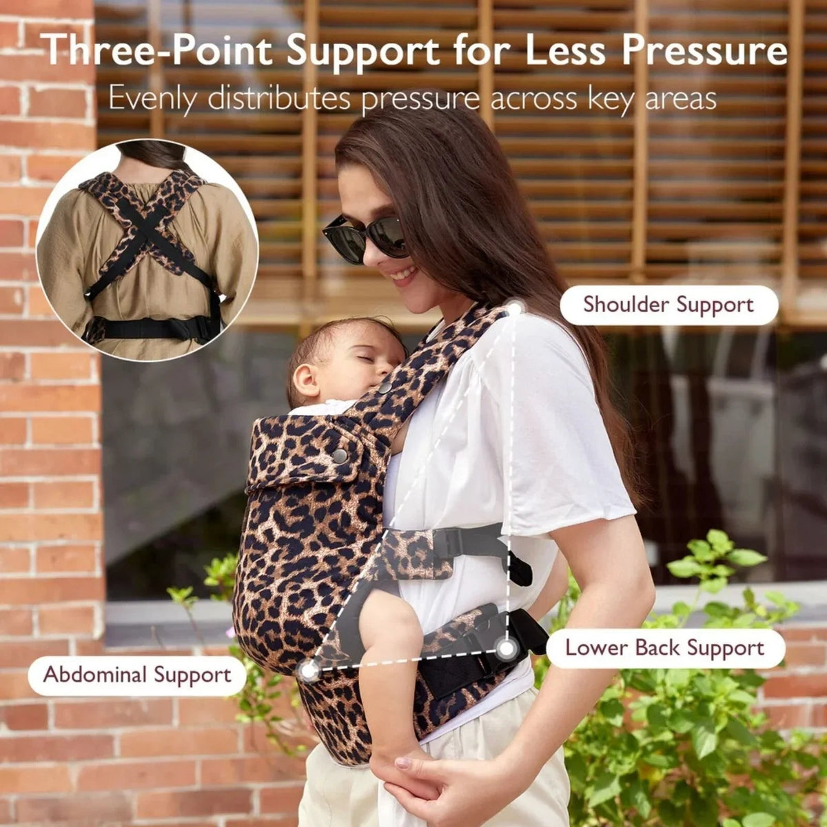 Momcozy Baby Carrier Newborn to Toddler Cotton - Leopard | Luxury Home Accessories | Heulog Glow
