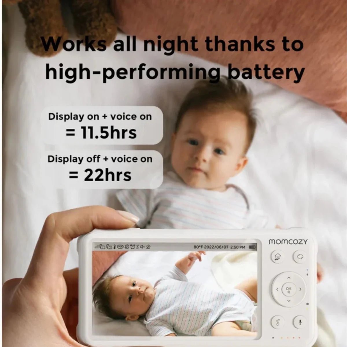 Momcozy BM01 5" Baby Monitor & Camera | Luxury Home Accessories | Heulog Glow