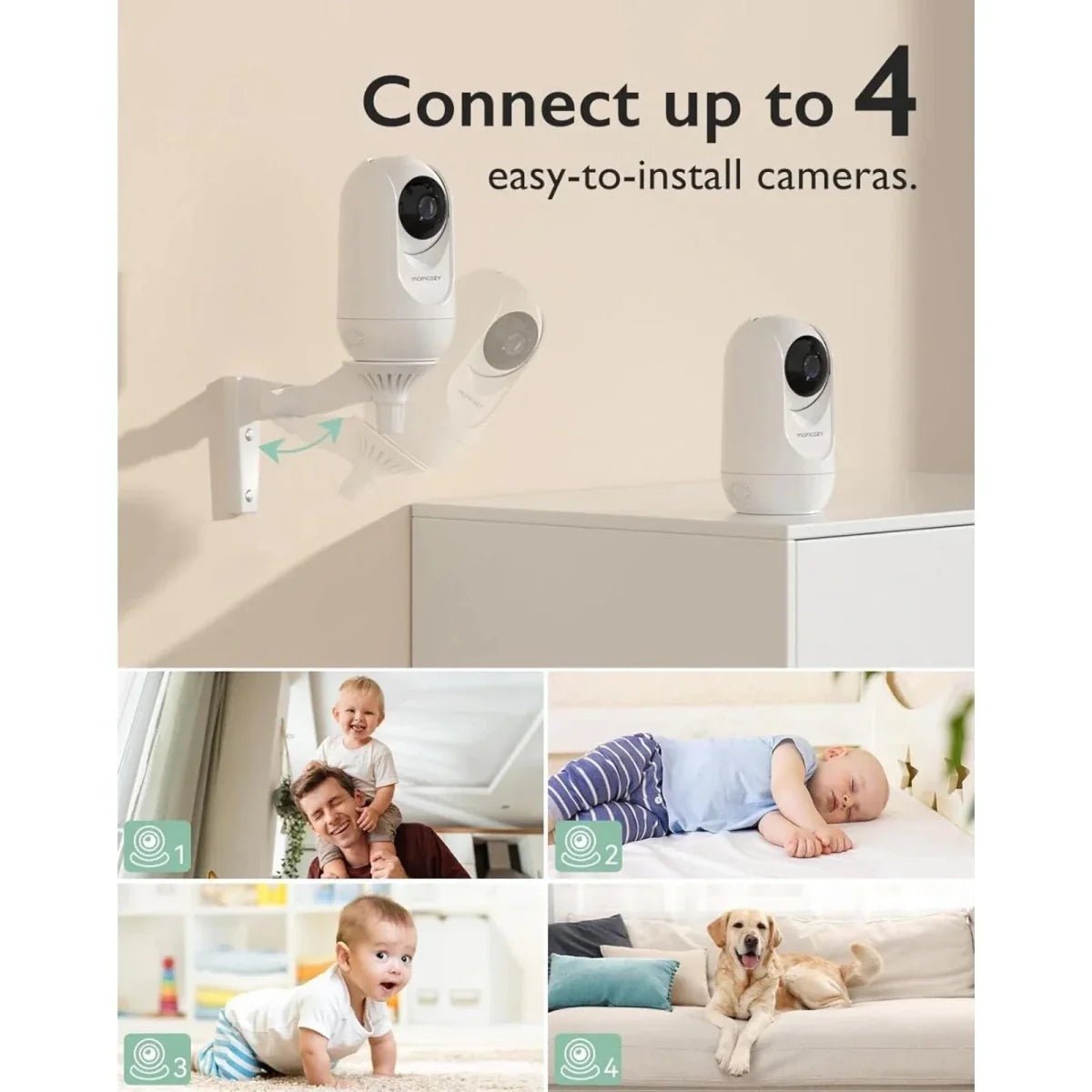 Momcozy BM01 5" Baby Monitor & Camera | Luxury Home Accessories | Heulog Glow