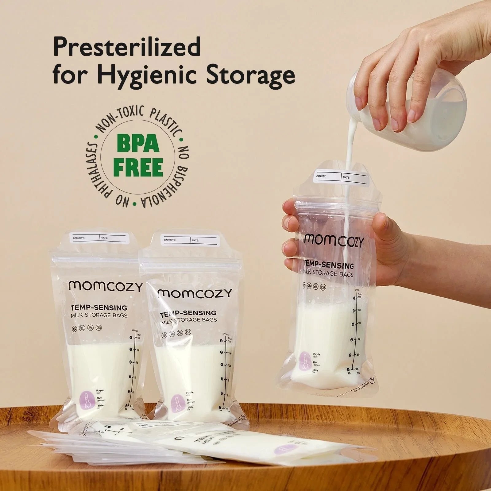 Momcozy Breast Milk Storage Bags 180ml 50 pcs | Luxury Home Accessories | Heulog Glow