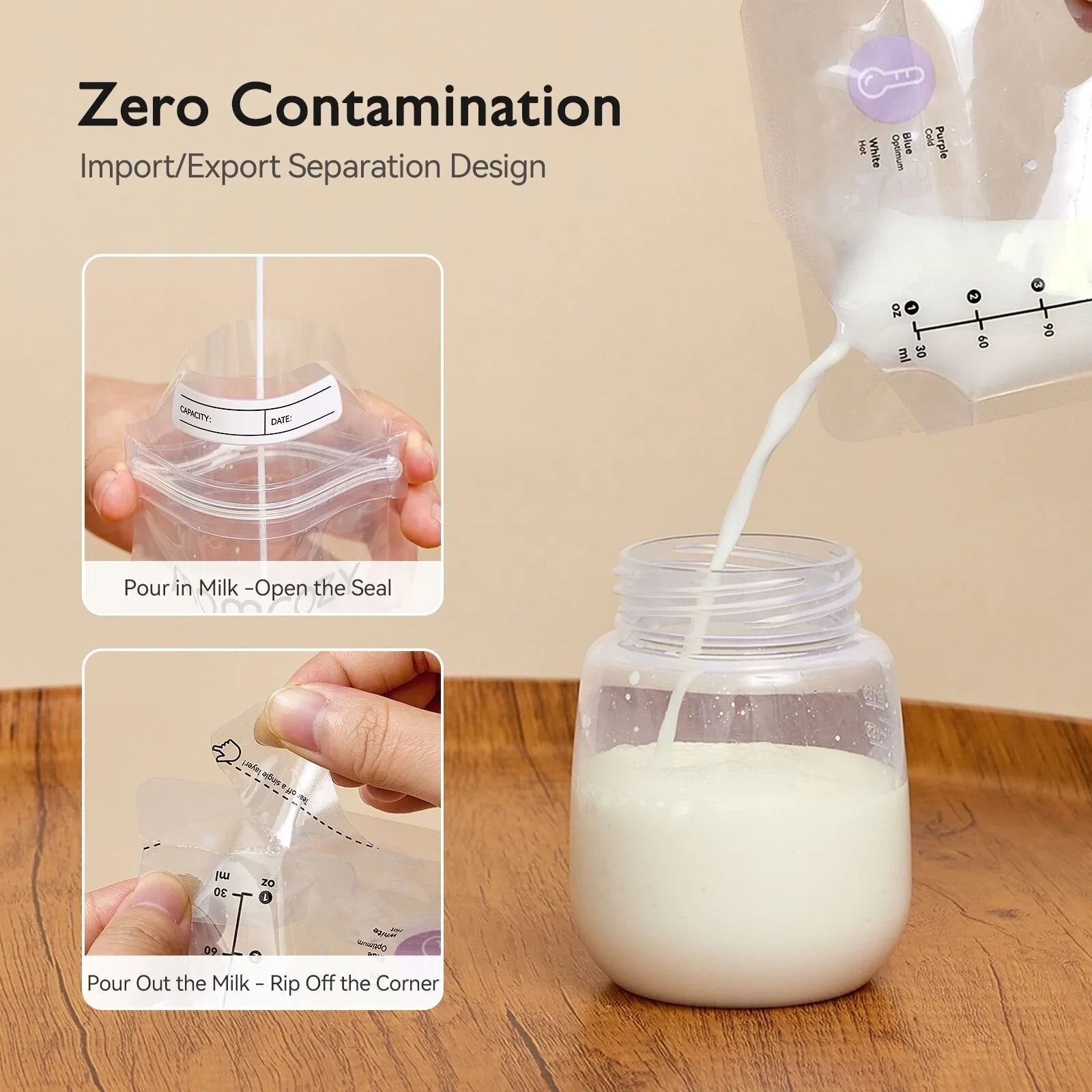 Momcozy Breast Milk Storage Bags 180ml 50 pcs | Luxury Home Accessories | Heulog Glow