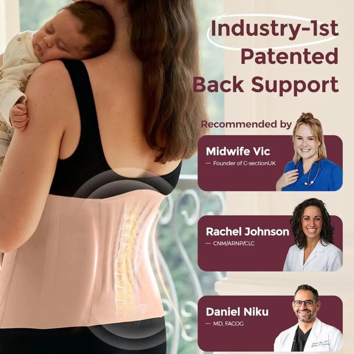 Momcozy Ergowrap Postpartum Belly Band Standard L - Oyster Pink | Luxury Home Accessories | Heulog Glow