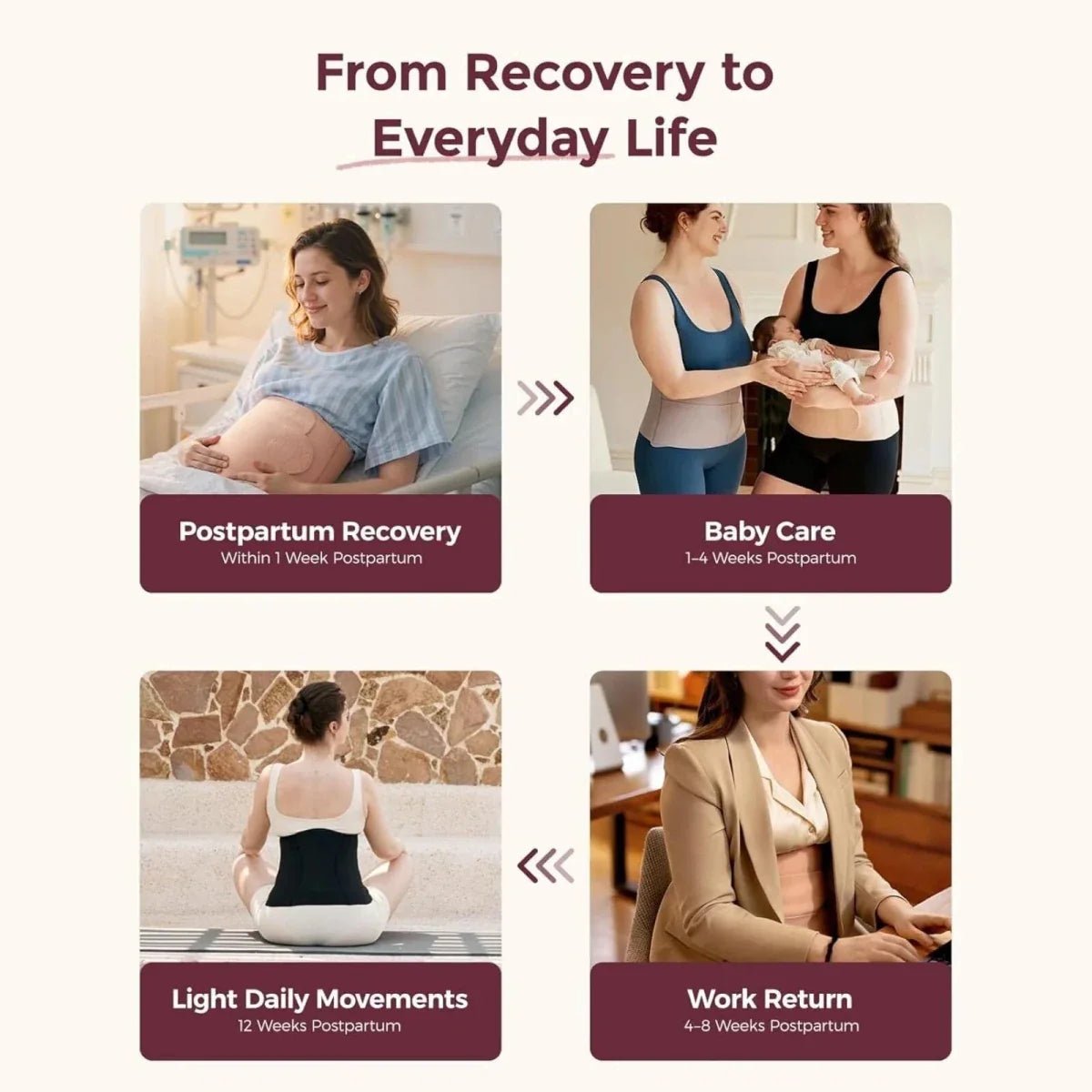 Momcozy Ergowrap Postpartum Belly Band Standard M - Oyster Pink | Luxury Home Accessories | Heulog Glow