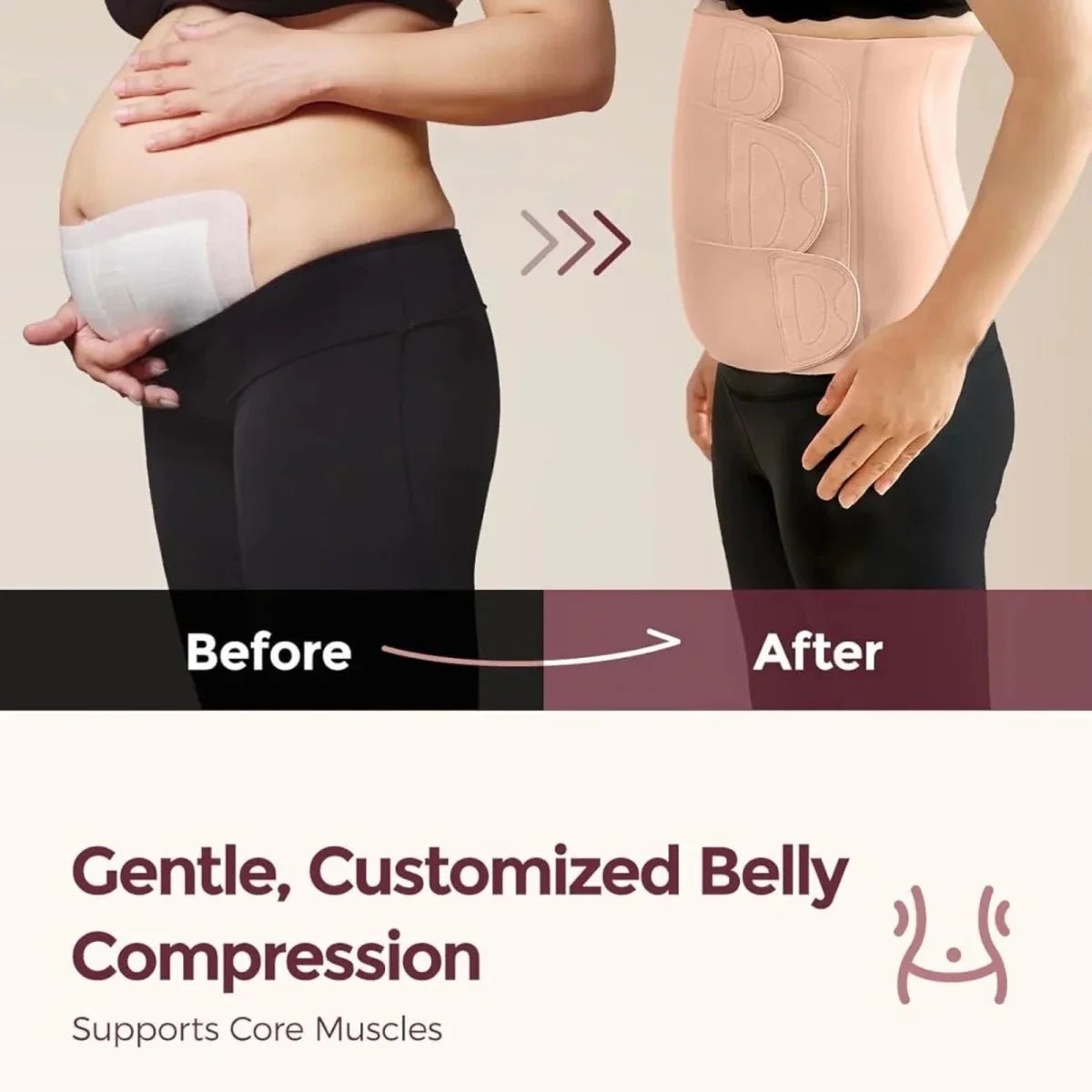 Momcozy Ergowrap Postpartum Belly Band Standard M - Oyster Pink | Luxury Home Accessories | Heulog Glow