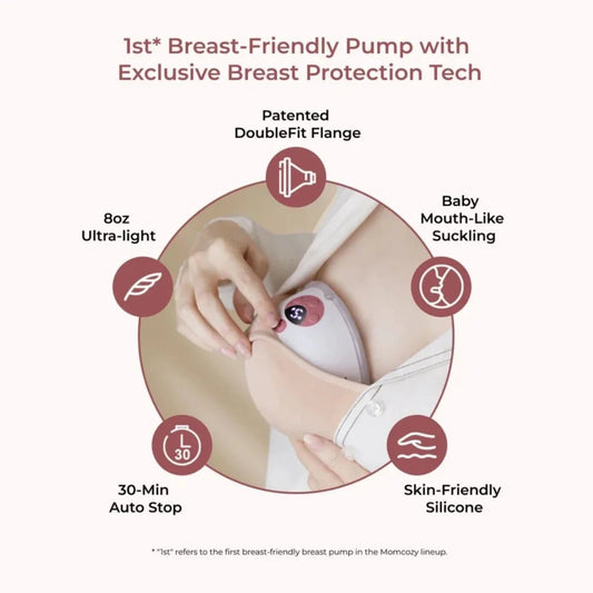 Momcozy M5 Smart Single Wearable Electric Breast Pump - Gray | Luxury Home Accessories | Heulog Glow