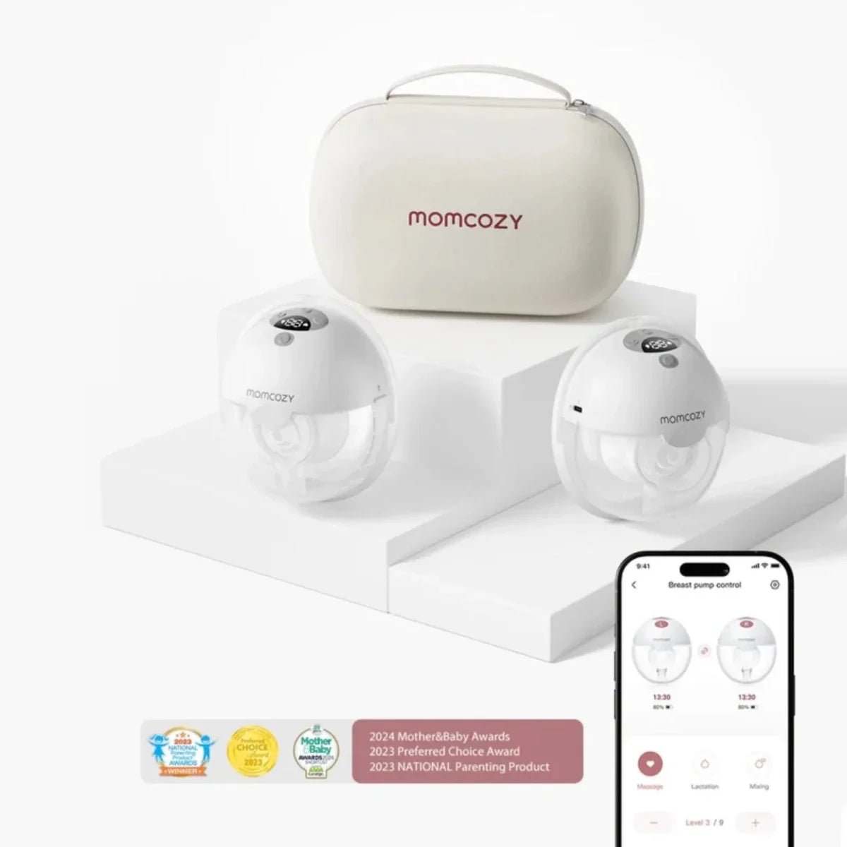 Momcozy M5 Smart Wearable Electric Breast Pump Double - Gray | Luxury Home Accessories | Heulog Glow