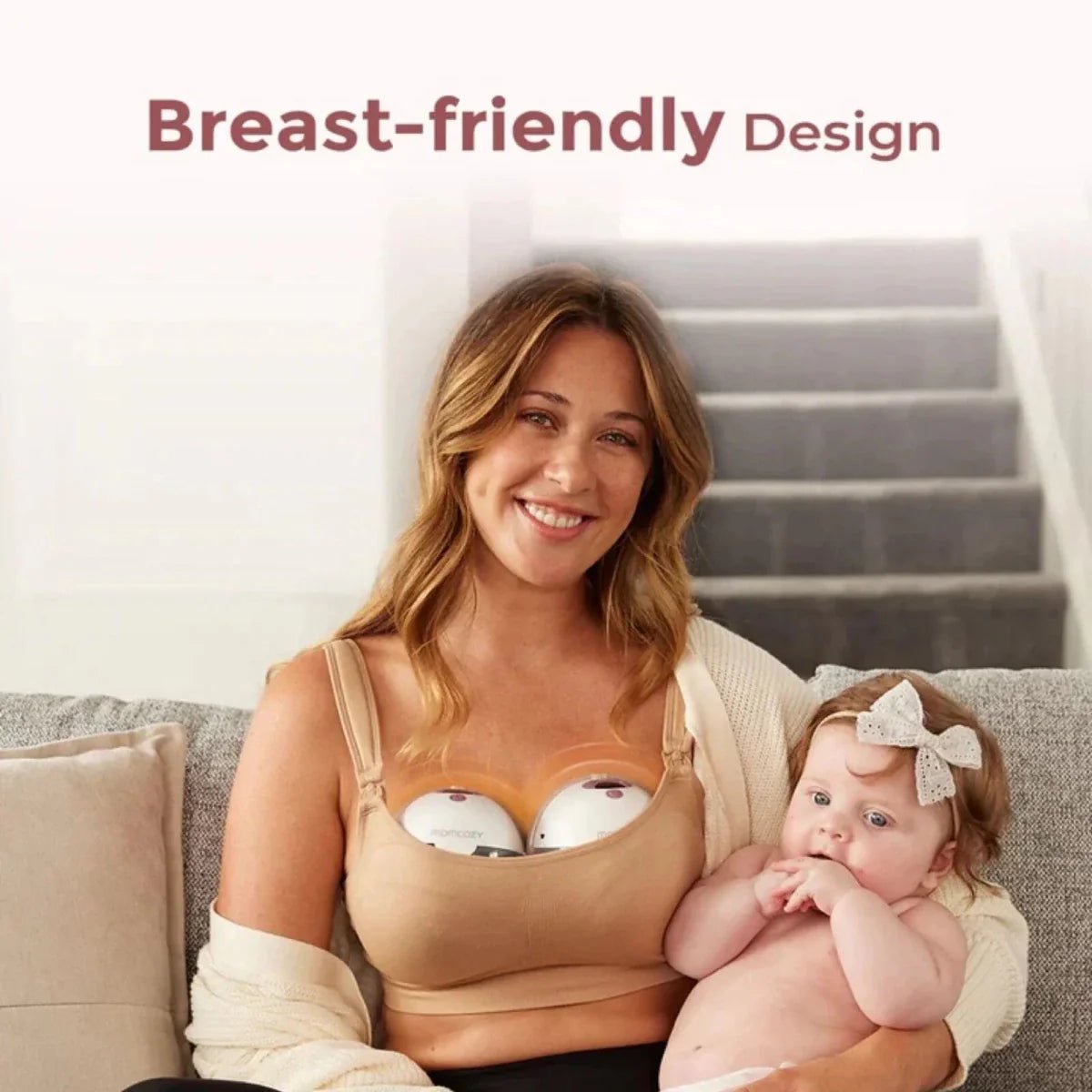 Momcozy M5 Smart Wearable Electric Breast Pump Double - Gray | Luxury Home Accessories | Heulog Glow