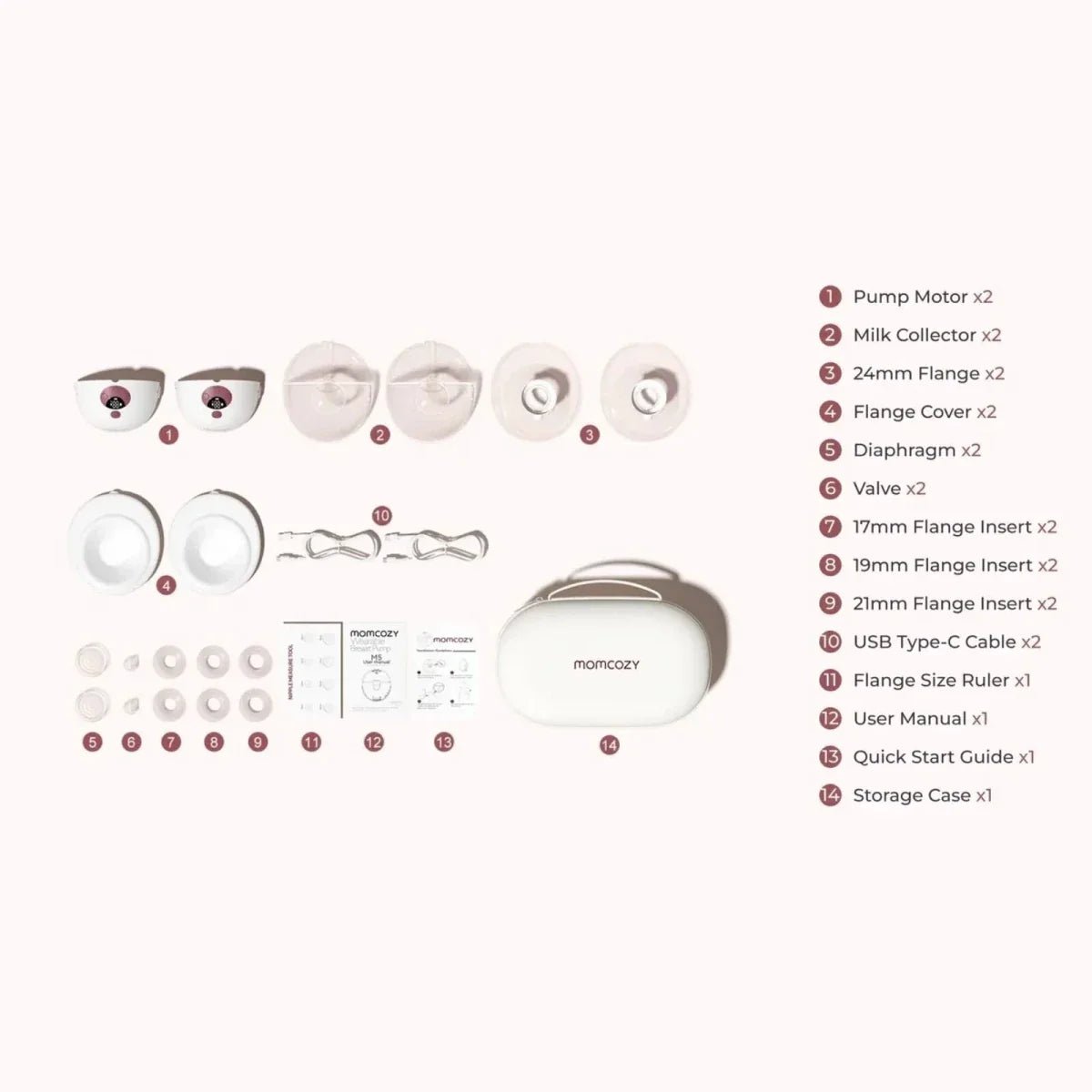 Momcozy M5 Smart Wearable Electric Breast Pump Double - Gray | Luxury Home Accessories | Heulog Glow