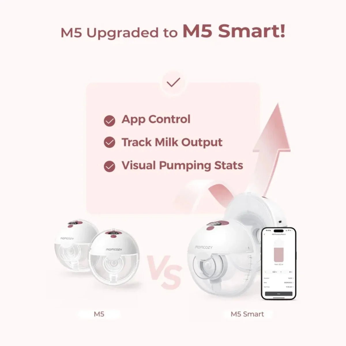Momcozy M5 Smart Wearable Electric Breast Pump Double - Gray | Luxury Home Accessories | Heulog Glow
