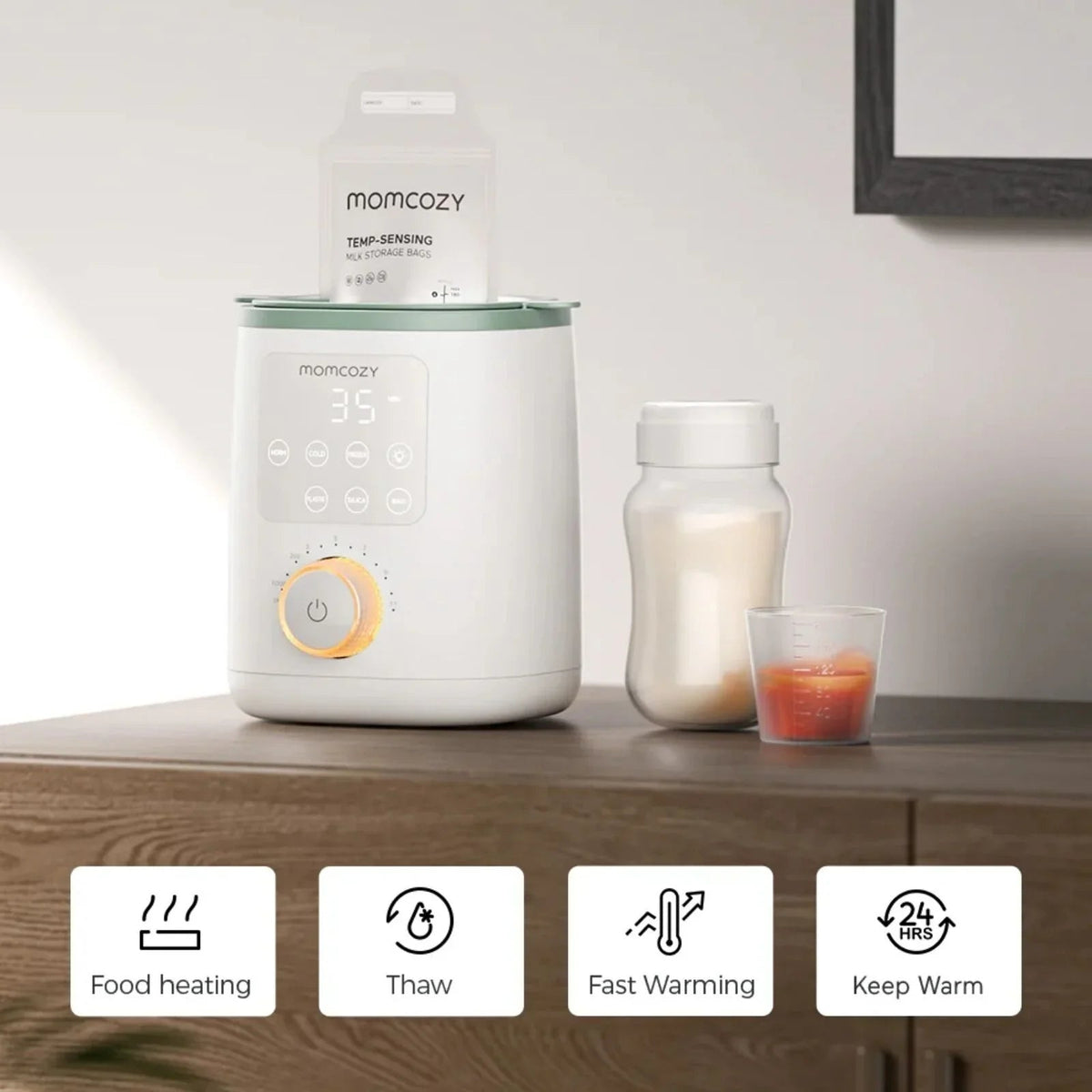 Momcozy Nutri Smart Analog Baby Bottle Warmer | Luxury Home Accessories | Heulog Glow