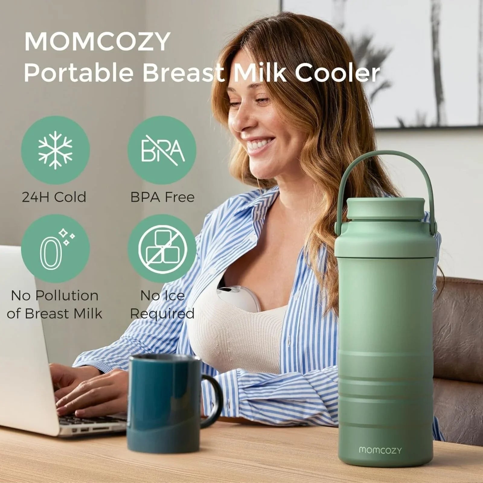 Momcozy Portable Breast Milk Cooler | Luxury Home Accessories | Heulog Glow