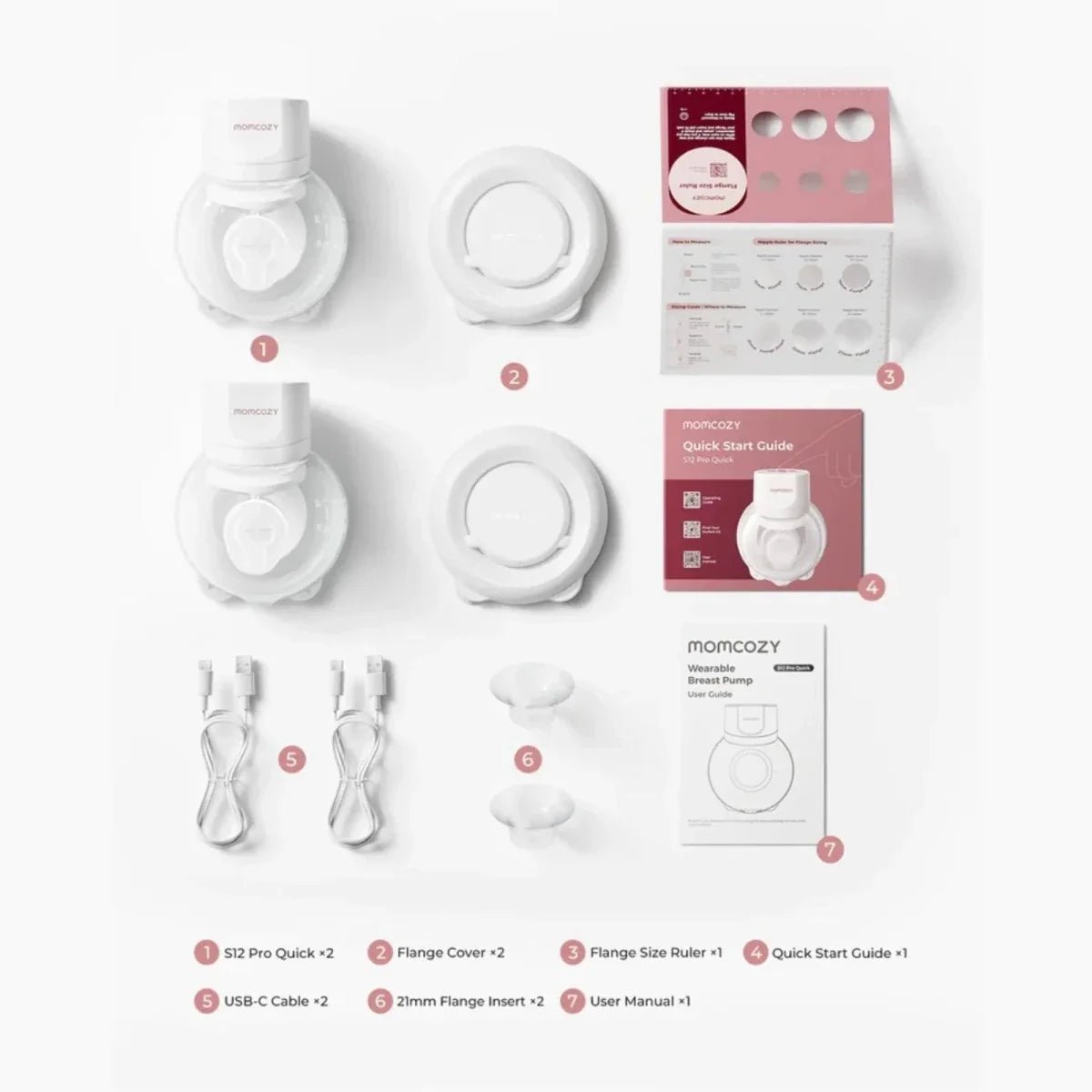 Momcozy S12 Pro+ Wearable Electric Breast Pump Double - White | Luxury Home Accessories | Heulog Glow