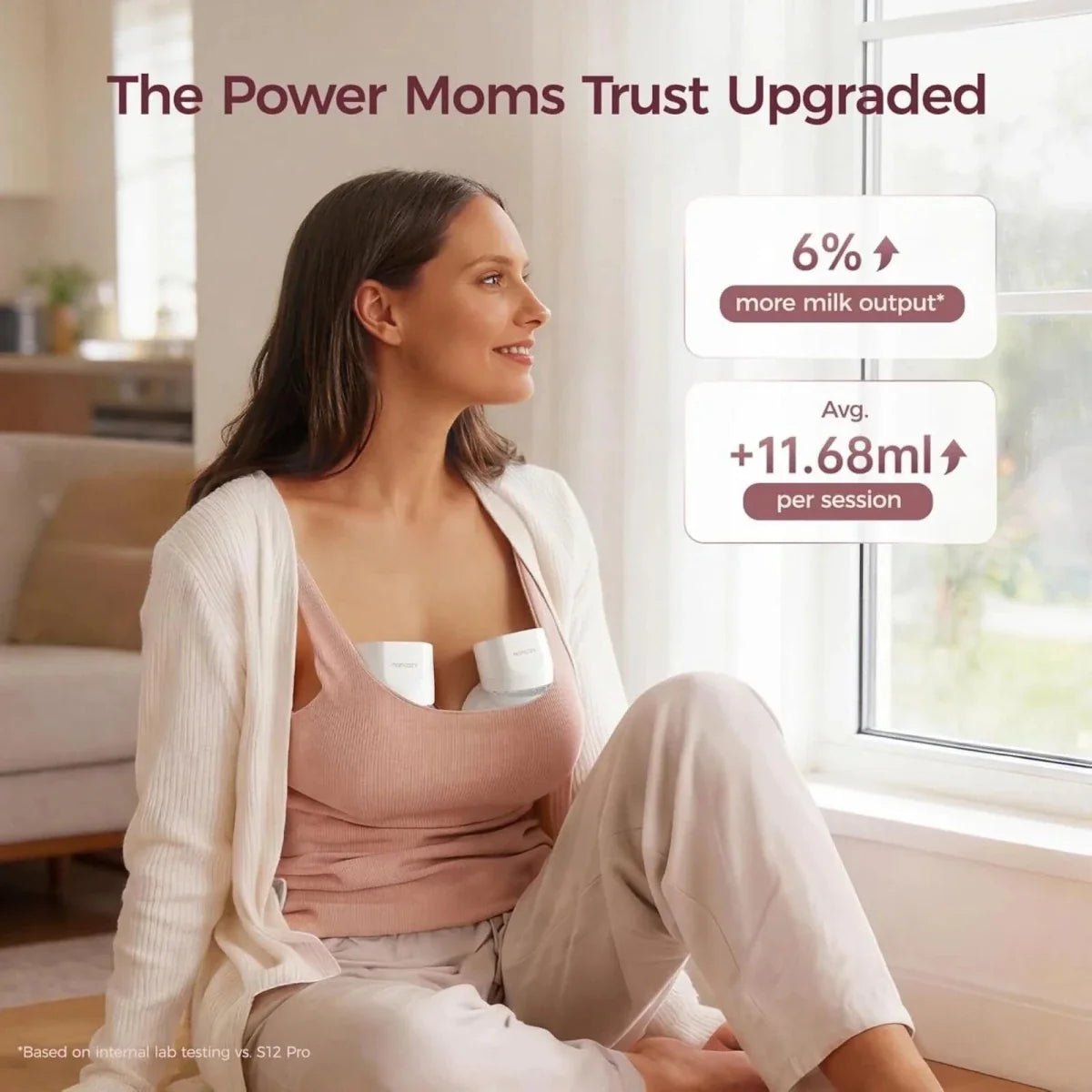 Momcozy S12 Pro+ Wearable Electric Breast Pump Single - White | Luxury Home Accessories | Heulog Glow
