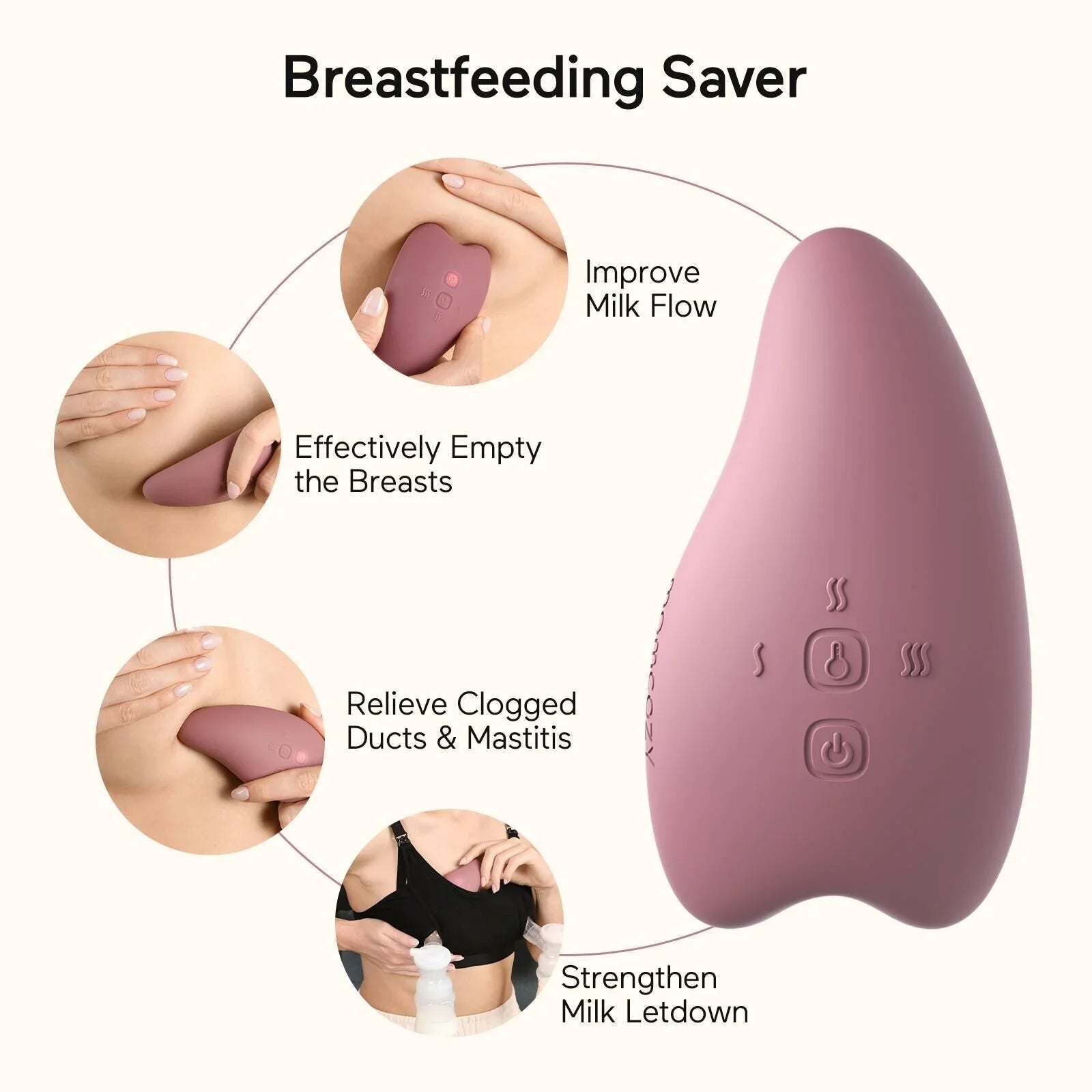 Momcozy Warming Lactation Massager | Luxury Home Accessories | Heulog Glow