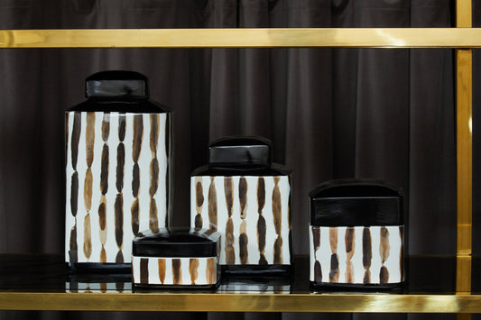 Mona Small Ceramic Jar | Luxury Home Accessories | Heulog Glow
