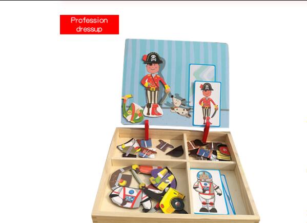 Montessori Magnetic Fun Puzzle Children's Wooden Puzzle Box Game Cartoon Educational Painting Toys For Children Gift Antistress | Luxury Home Accessories | Heulog Glow