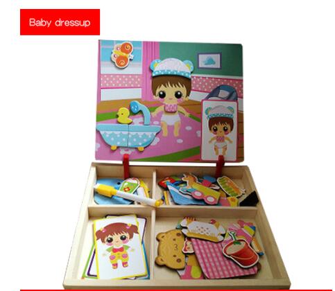 Montessori Magnetic Fun Puzzle Children's Wooden Puzzle Box Game Cartoon Educational Painting Toys For Children Gift Antistress | Luxury Home Accessories | Heulog Glow