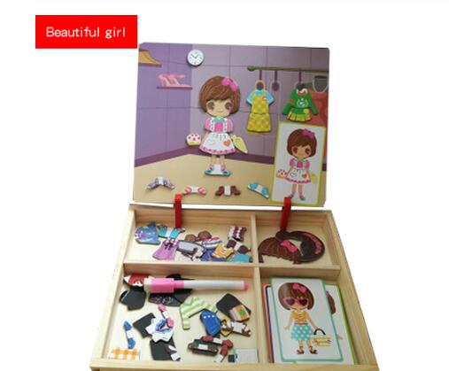 Montessori Magnetic Fun Puzzle Children's Wooden Puzzle Box Game Cartoon Educational Painting Toys For Children Gift Antistress | Luxury Home Accessories | Heulog Glow