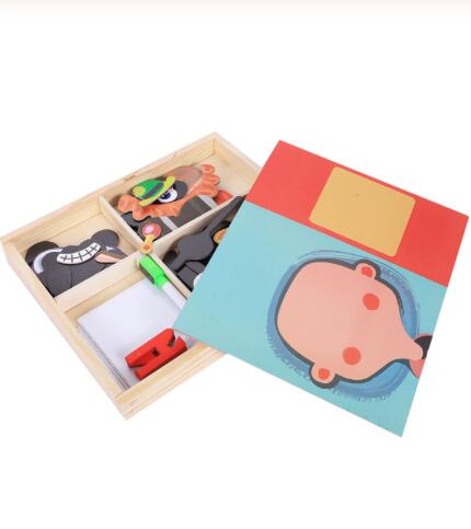 Montessori Magnetic Fun Puzzle Children's Wooden Puzzle Box Game Cartoon Educational Painting Toys For Children Gift Antistress | Luxury Home Accessories | Heulog Glow