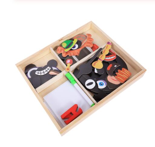 Montessori Magnetic Fun Puzzle Children's Wooden Puzzle Box Game Cartoon Educational Painting Toys For Children Gift Antistress | Luxury Home Accessories | Heulog Glow