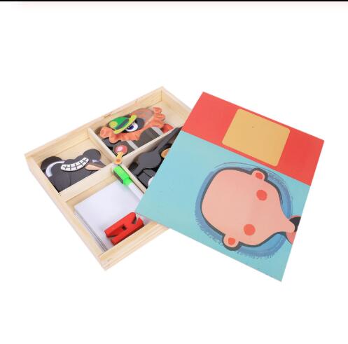 Montessori Magnetic Fun Puzzle Children's Wooden Puzzle Box Game Cartoon Educational Painting Toys For Children Gift Antistress | Luxury Home Accessories | Heulog Glow