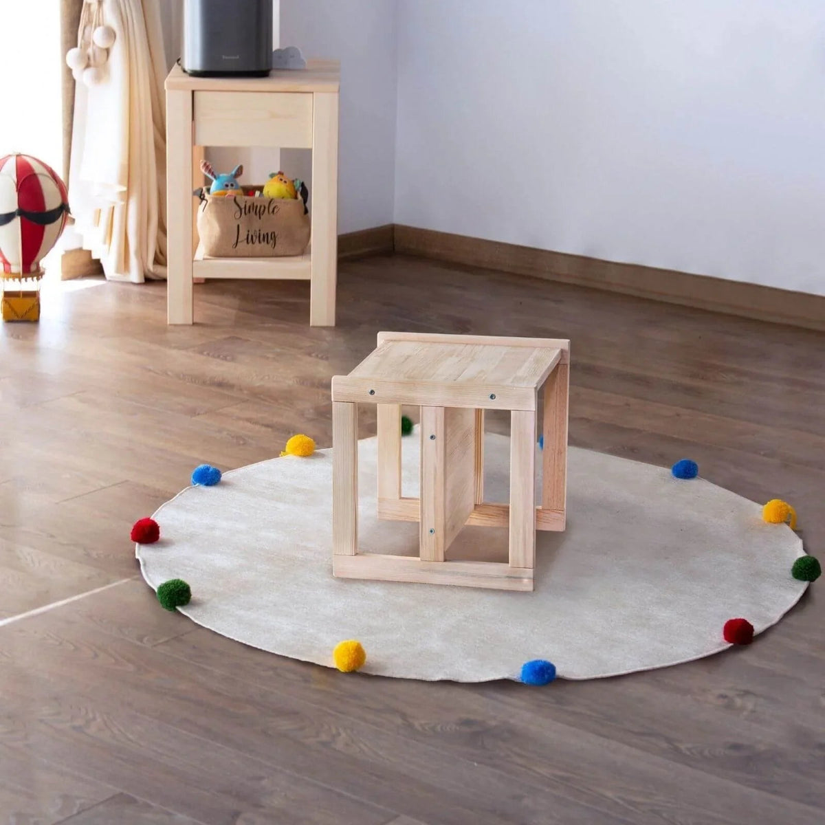 Montessori Wooden Convertable Table & Chair 36,1 cm (W) x 33,7 cm (H) x 36,6 cm (L) | Luxury Home Accessories | Heulog Glow