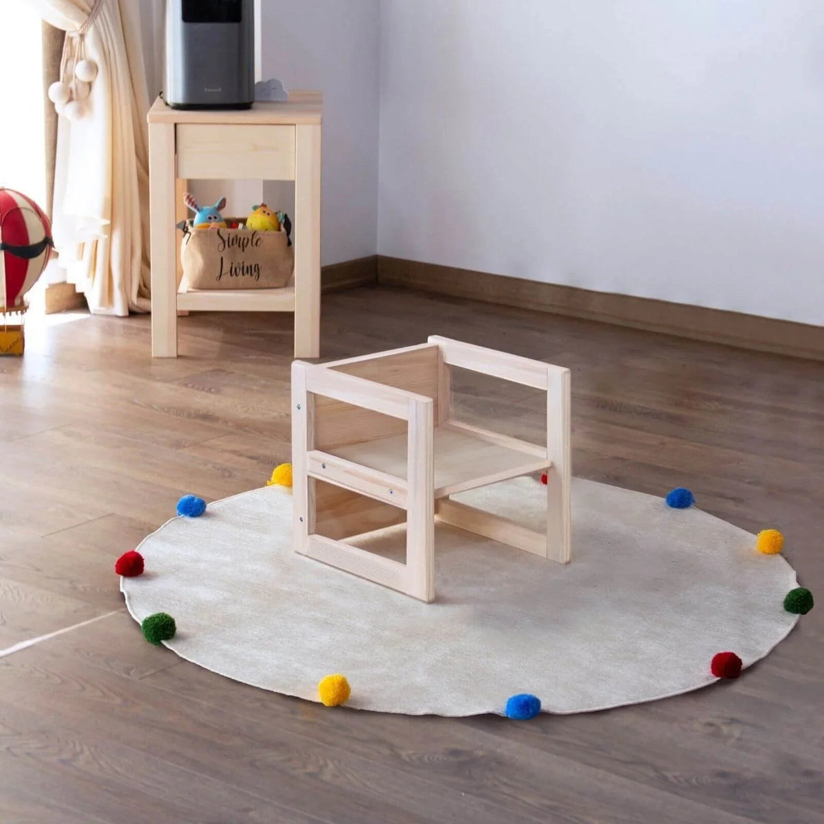 Montessori Wooden Convertable Table & Chair 36,1 cm (W) x 33,7 cm (H) x 36,6 cm (L) | Luxury Home Accessories | Heulog Glow