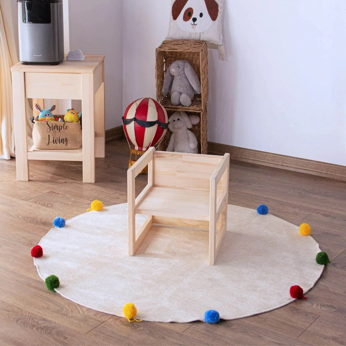 Montessori Wooden Convertable Table & Chair 36,1 cm (W) x 33,7 cm (H) x 36,6 cm (L) | Luxury Home Accessories | Heulog Glow