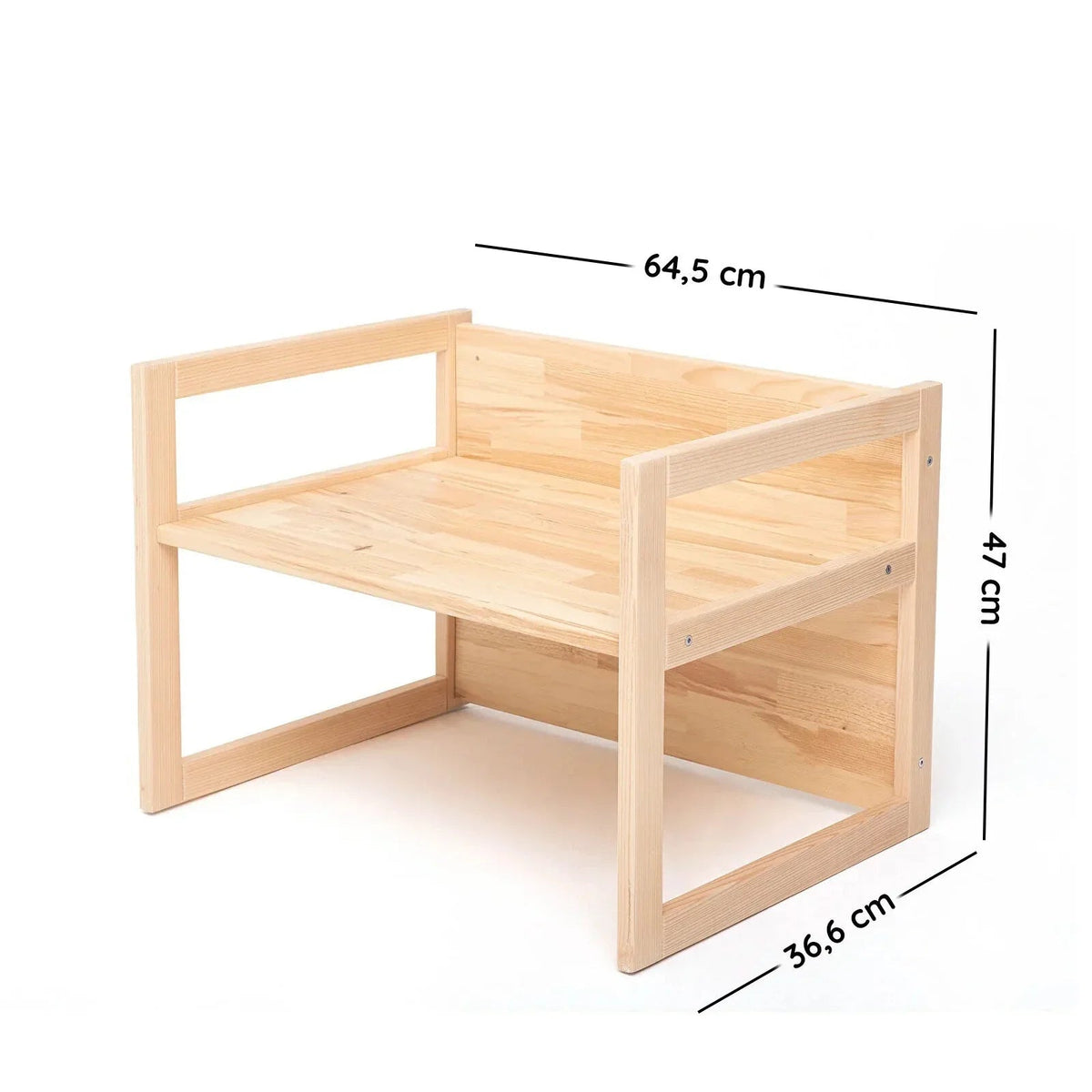 Montessori Wooden Convertable Table & Chair 36,6 cm (W) x 47 cm (H) x 64,5 cm (L) | Luxury Home Accessories | Heulog Glow
