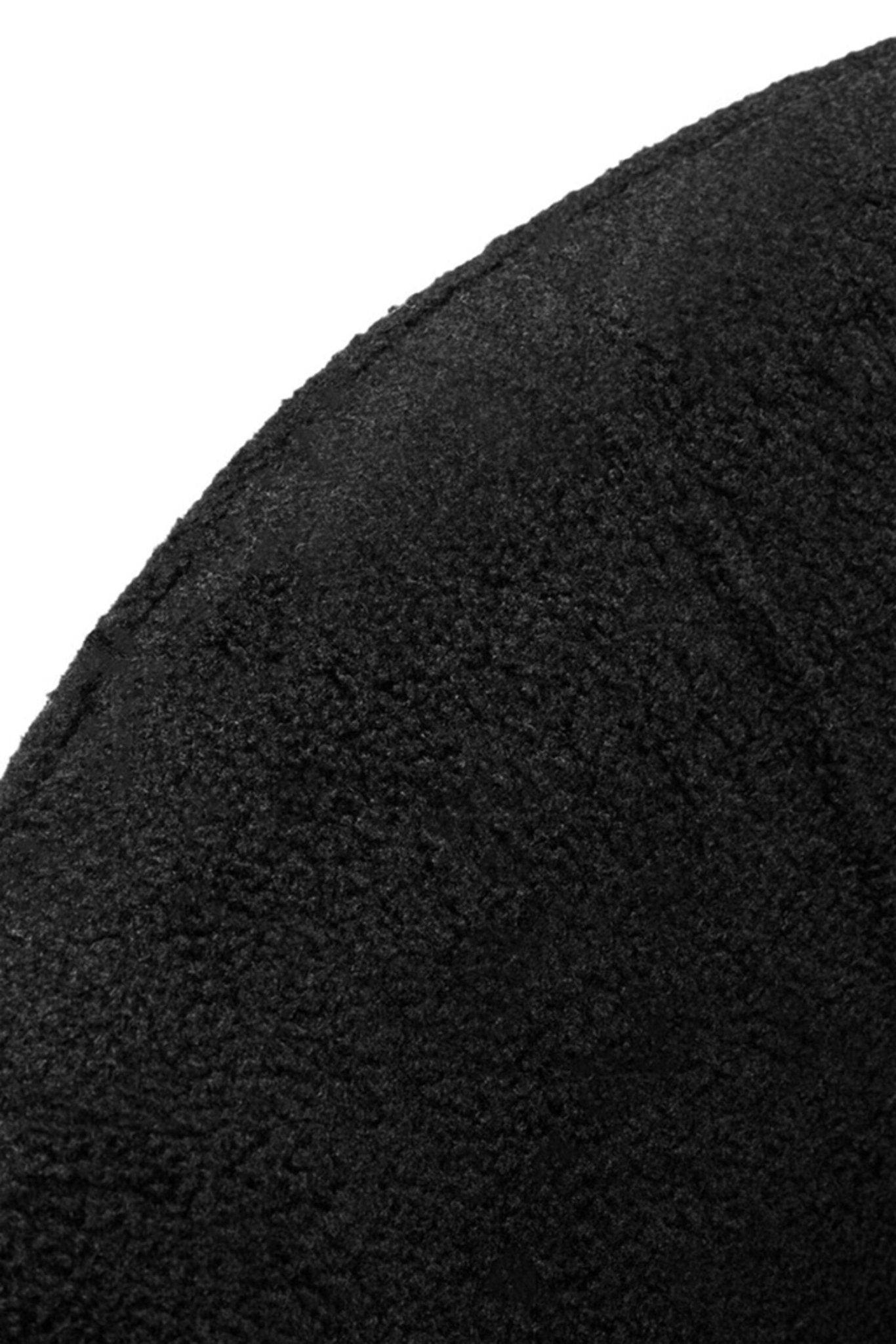 Montreal Black Boucle Effect Curved Lounge Chair With Swivel Base | Luxury Home Accessories | Heulog Glow