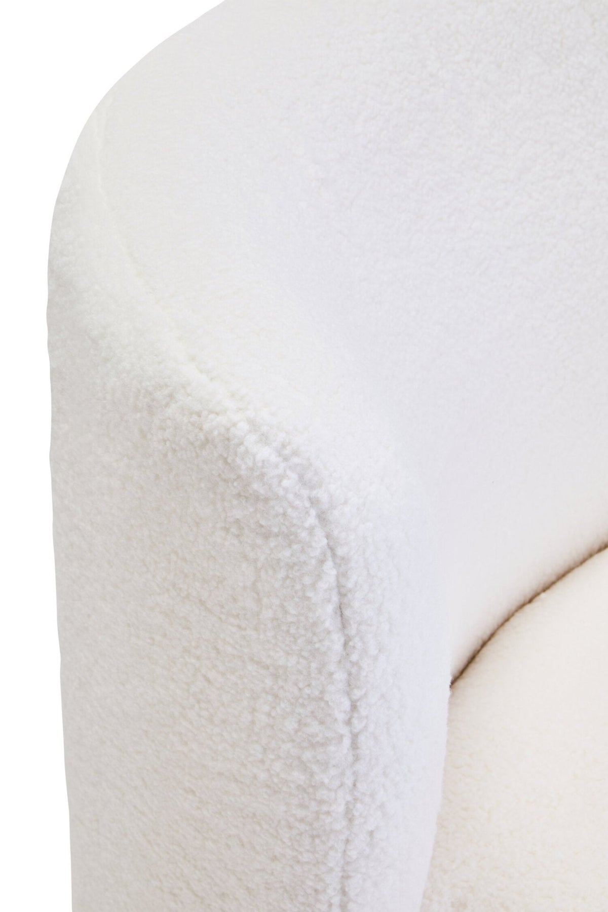 Montreal Ivory Boucle Effect Armless Lounge Chair | Luxury Home Accessories | Heulog Glow