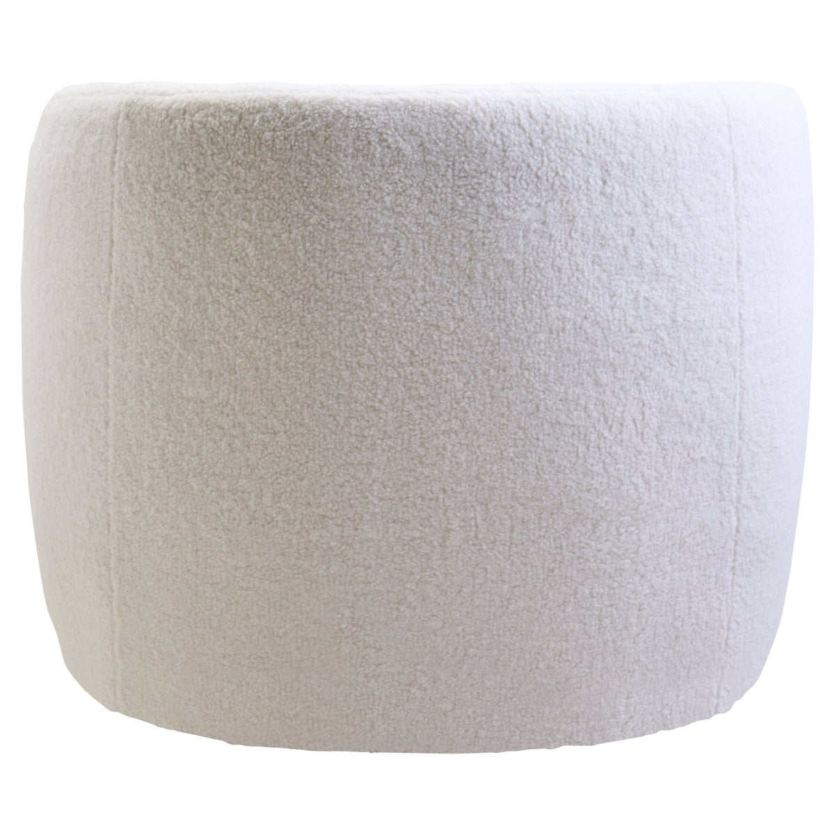 Montreal Ivory Boucle Effect Curved Lounge Chair With Swivel Base | Luxury Home Accessories | Heulog Glow