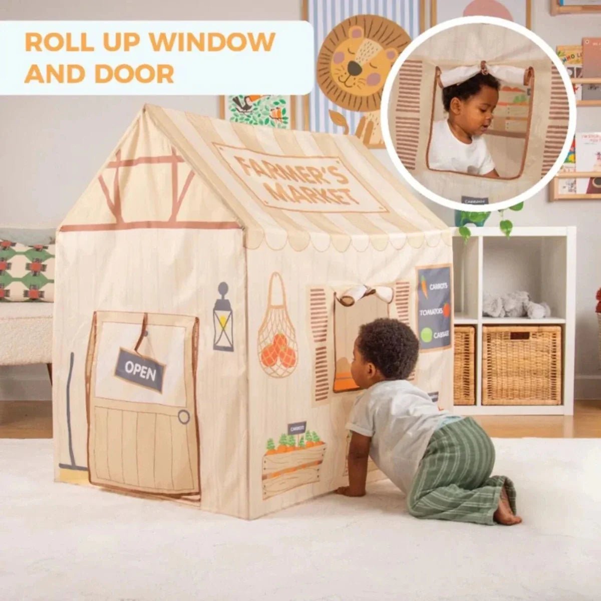 Mookie Activo Pop-Up Tent - Fruits & Vegetables | Luxury Home Accessories | Heulog Glow