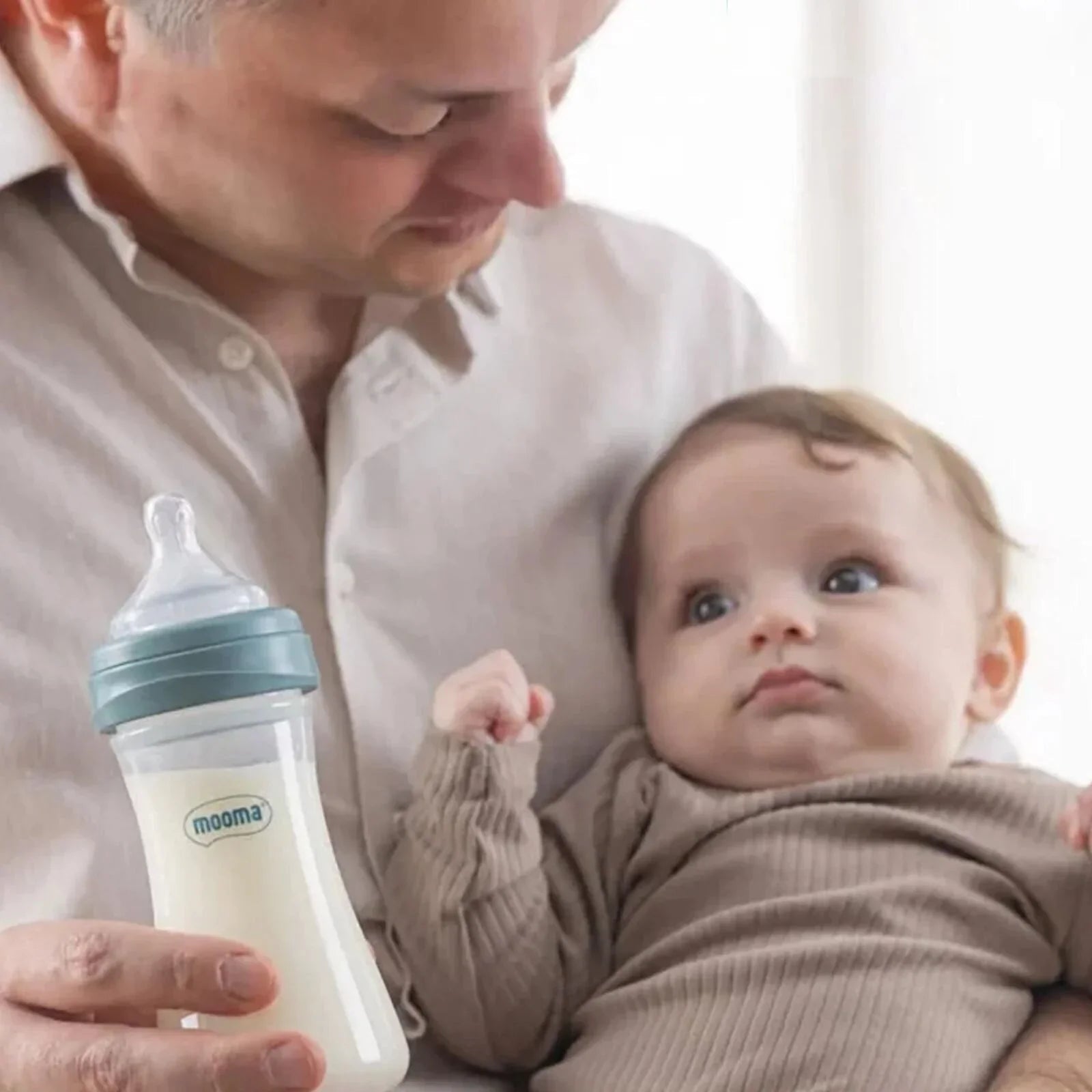 Mooma Kindy Bottle Fast Flow 18+ months 250ml - Ball Blue | Luxury Home Accessories | Heulog Glow