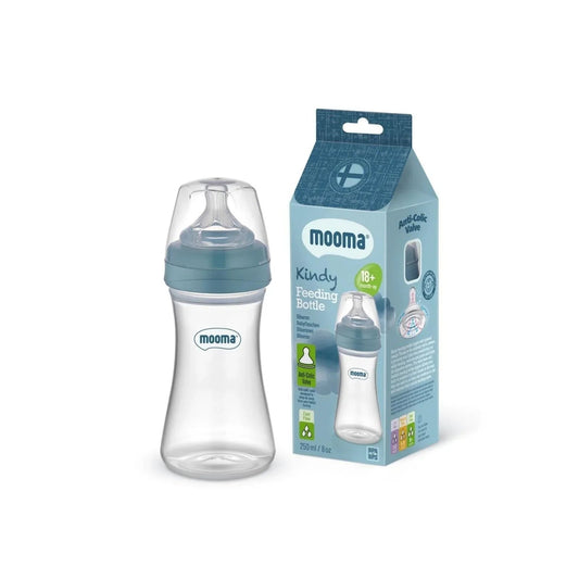 Mooma Kindy Bottle Fast Flow 18+ months 250ml - Ball Blue | Luxury Home Accessories | Heulog Glow