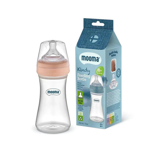 Mooma Kindy Bottle Fast Flow 18+ months 250ml - Old Rose | Luxury Home Accessories | Heulog Glow