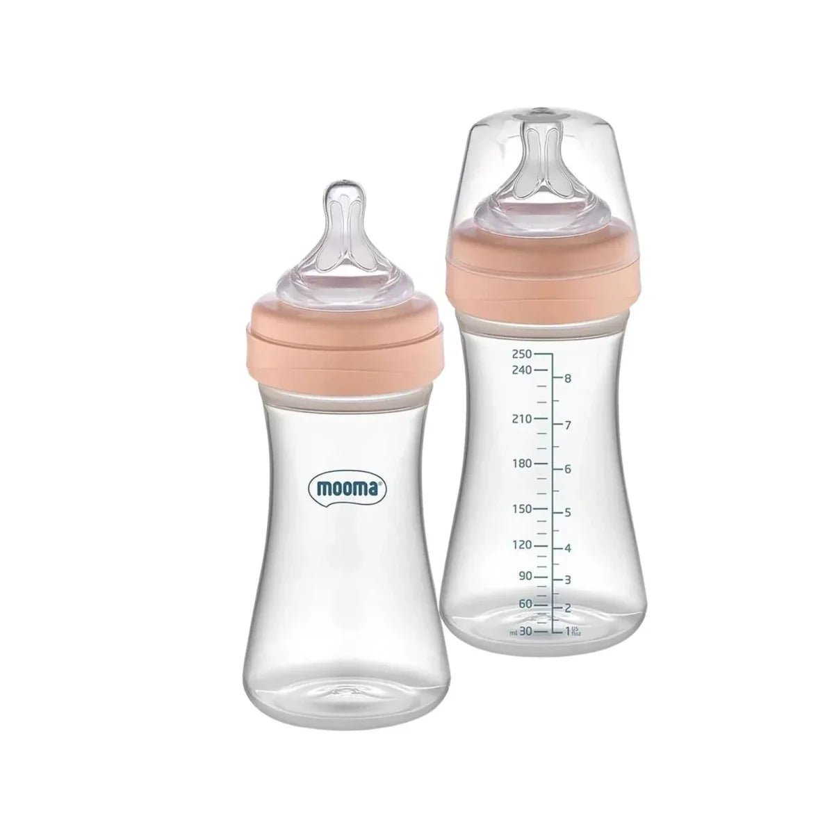 Mooma Kindy Bottle Medium Flow 6-18 months 250ml - Old Rose | Luxury Home Accessories | Heulog Glow
