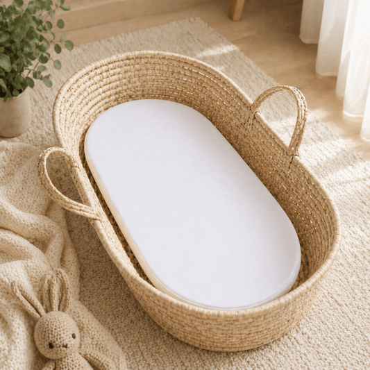 Moses Basket Mattress 66 x 28 x 3 cm | Luxury Home Accessories | Heulog Glow
